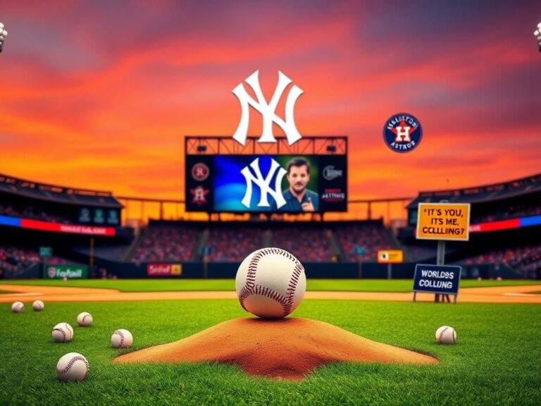 Flick International A vibrant scene at a baseball stadium showcasing the New York Yankees logo and hints of Seinfeld references.