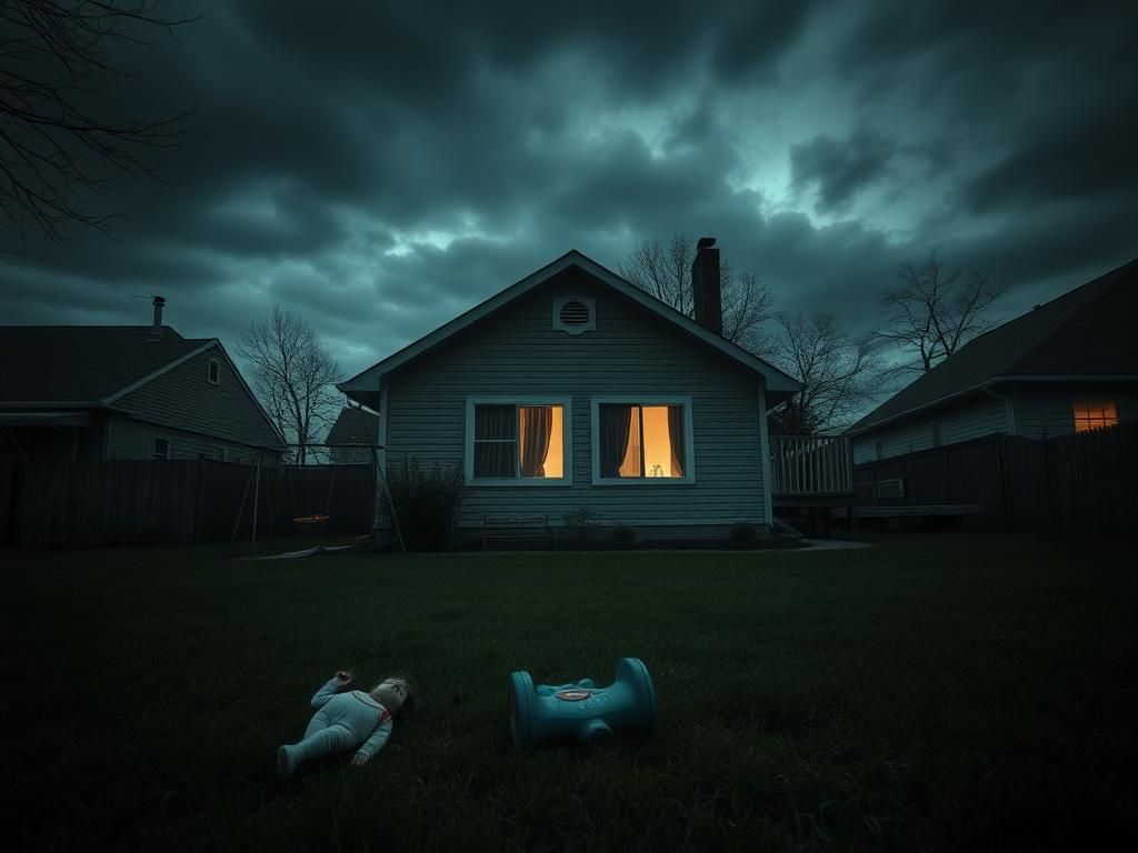 Flick International Exterior of a suburban house depicting secrecy and tension