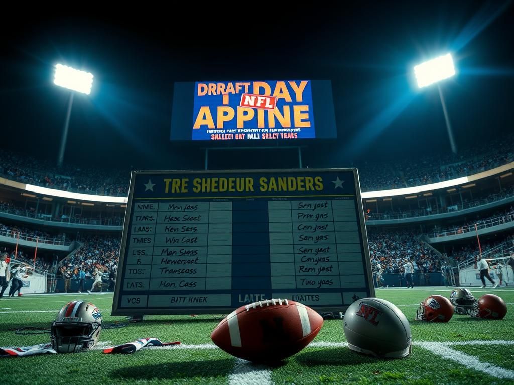 Flick International Abandoned NFL draft board with Shedeur Sanders' name, symbolizing missed opportunities.