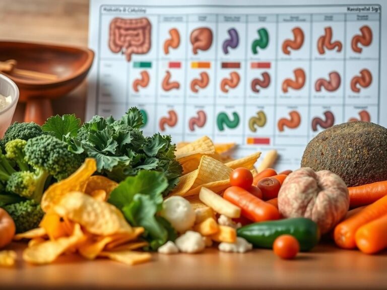 Flick International Close-up of healthy and unhealthy foods representing dietary impact on colorectal health