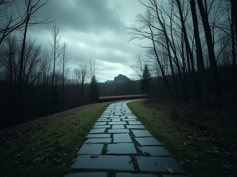 Flick International A haunting landscape of the Ma & Pa Trail in Bel Air, Maryland symbolizing a tragic story