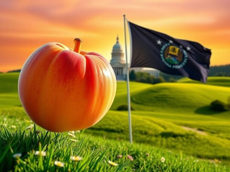 Flick International Vibrant peach symbolizes Georgia's political identity