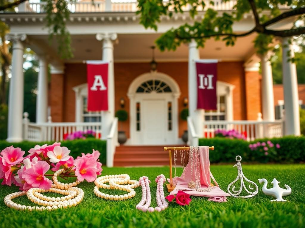 Flick International A beautifully decorated sorority house at the University of Alabama showcasing vibrant architecture and southern sorority culture.