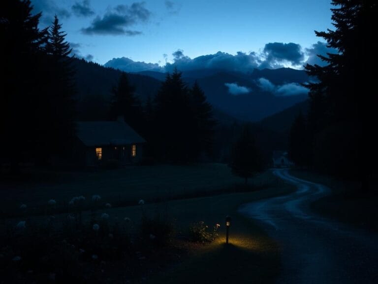 Flick International Quiet mountain town in Virginia at twilight, evoking a sense of tragedy and loss