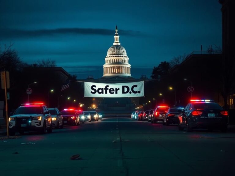 Flick International Urban landscape of Washington, D.C. at dusk with the U.S. Capitol in view