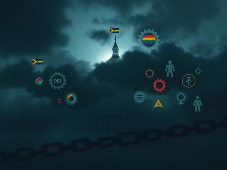 Flick International Abstract depiction of a state capitol building obscured by dark clouds, symbolizing a shadow government.