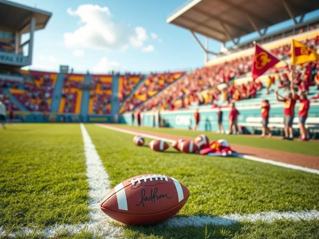 Flick International Sam Hartman engaging with fans at a Washington Commanders training camp practice