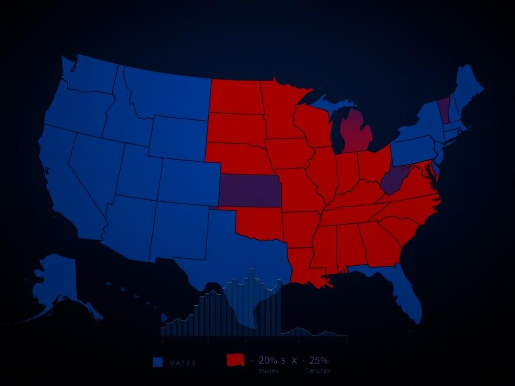 Flick International Divided map of the United States highlighting blue states and disparities in congressional representation