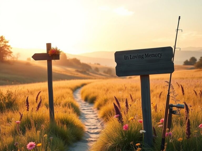 Flick International A serene landscape with a winding path and wildflowers symbolizing cherished memories and loss