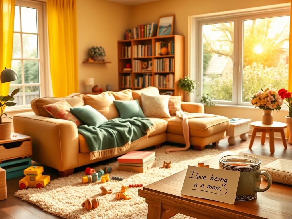 Flick International Cozy family living room filled with natural light and vibrant colors