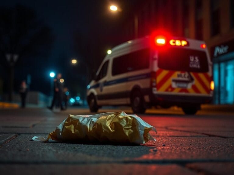 Flick International Crumpled Subway sandwich on the pavement in Washington D.C. at night, symbolizing an unusual confrontation