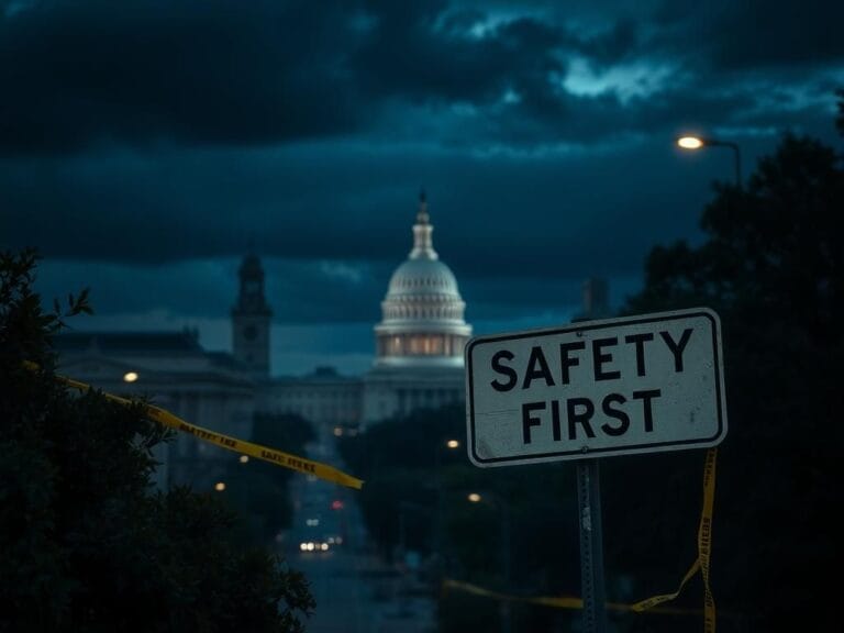 Flick International Dramatic urban landscape of Washington, D.C. with minimal street activity