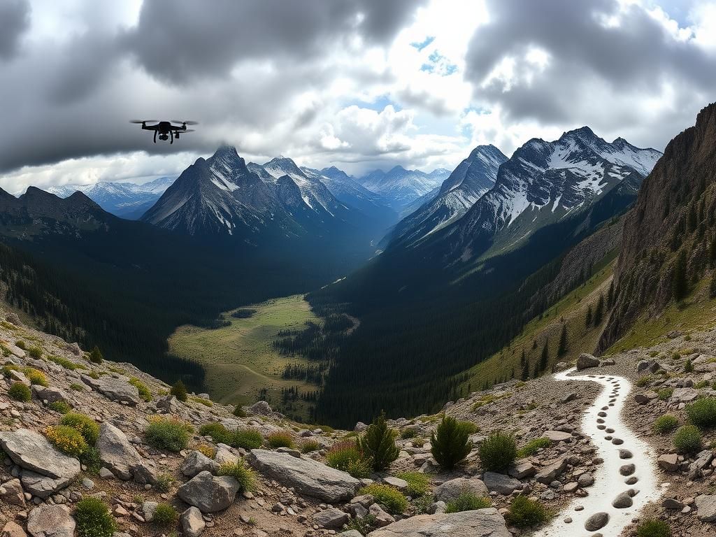 Flick International Panoramic view of the rugged Bighorn Mountains in Wyoming during the search for the missing hiker