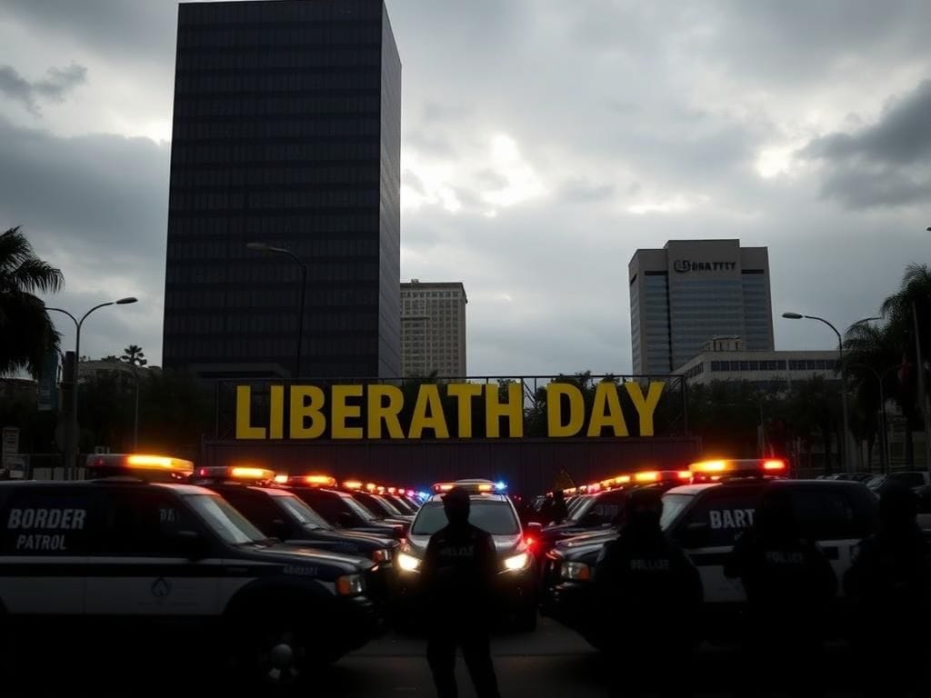 Flick International Border Patrol agents on scene outside Gavin Newsom's anti-Trump rally in Los Angeles
