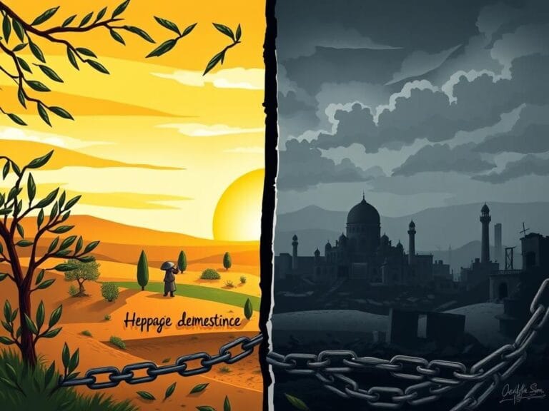 Flick International Split-scene illustration depicting the divide in the Democratic Party over Israel support.