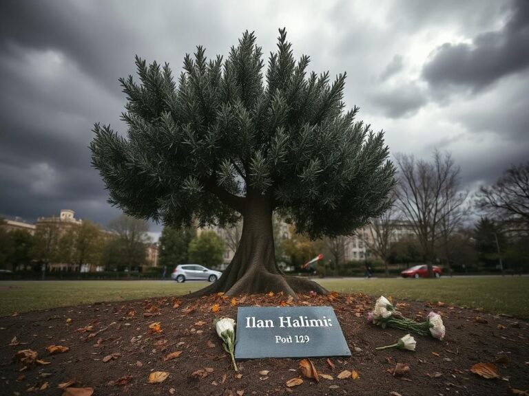 Flick International Olive tree symbolizing remembrance cut down in park