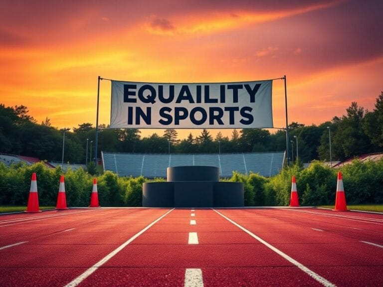 Flick International Dynamic scene of a running track with a conical podium symbolizing competition