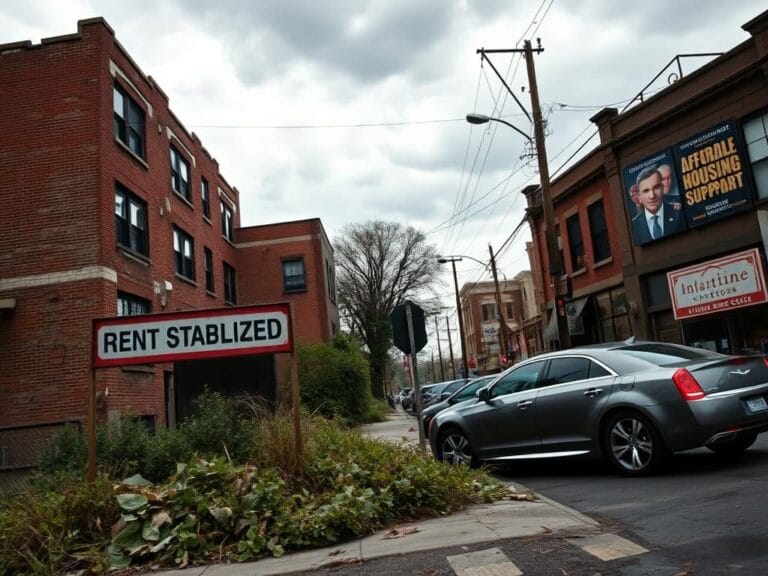 Flick International A rent-stabilized apartment building in Queens showcasing signs of urban struggle and disparity