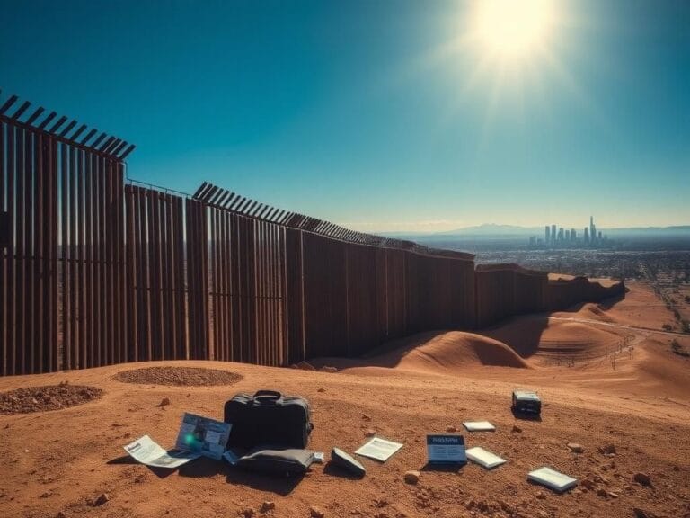 Flick International A powerful visual of the U.S.-Mexico border highlighting immigration tensions.