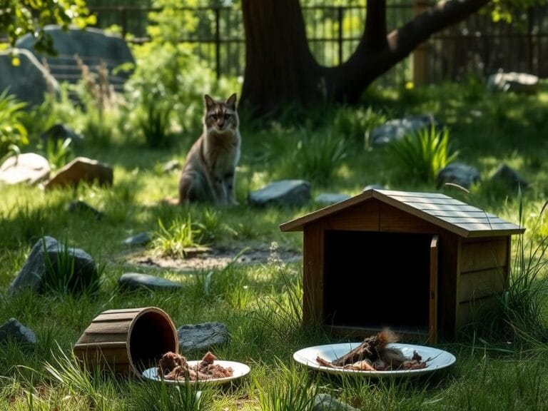 Flick International A European lynx observing its territory in a naturalistic zoo enclosure