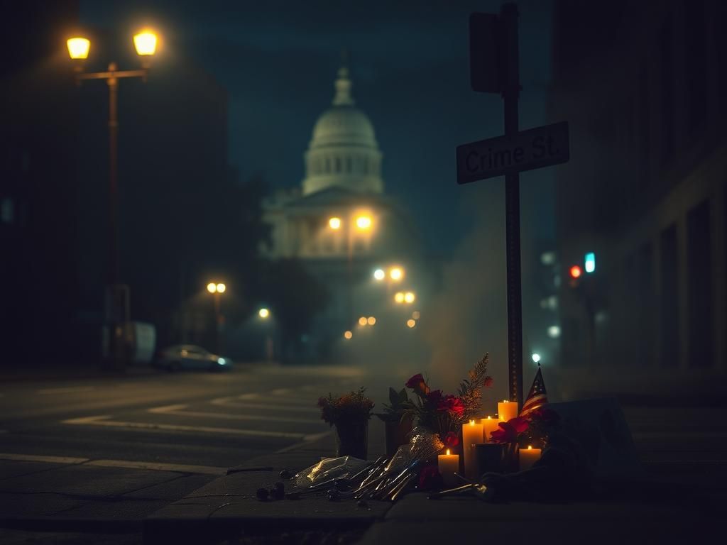 Flick International Urban memorial for slain congressional intern Eric Tarpinian-Jachym at night