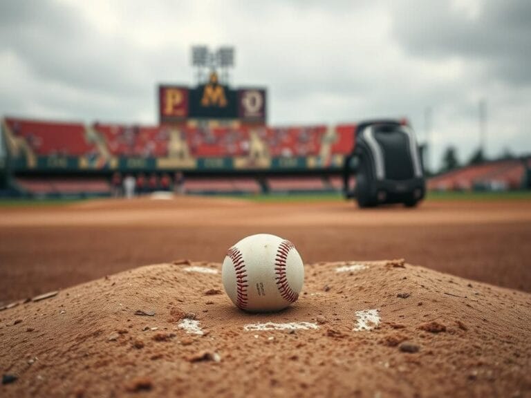Flick International Close-up view of an empty pitcher's mound on a baseball field, symbolizing the absence of Zack Wheeler due to injury.