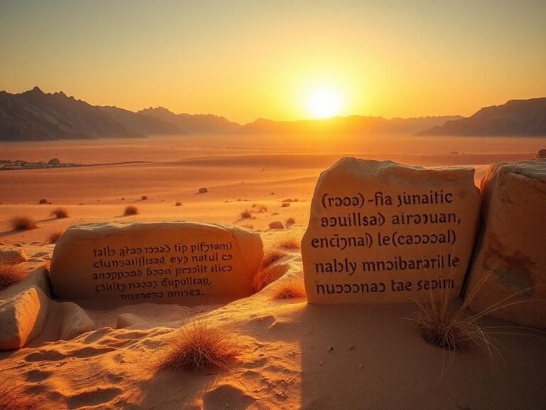 Flick International Ancient inscriptions in the Sinai desert depicting Proto-Sinaitic script