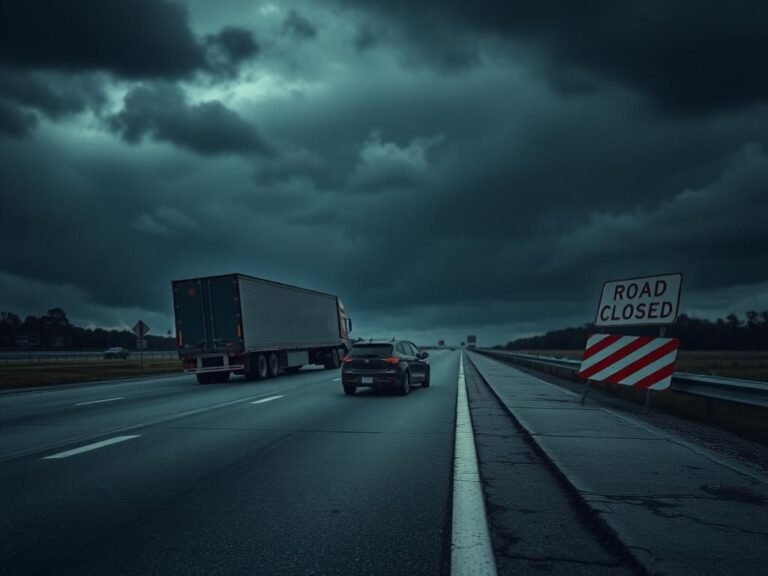 Flick International Abandoned commercial truck on Florida Turnpike after fatal accident involving illegal immigrant driver