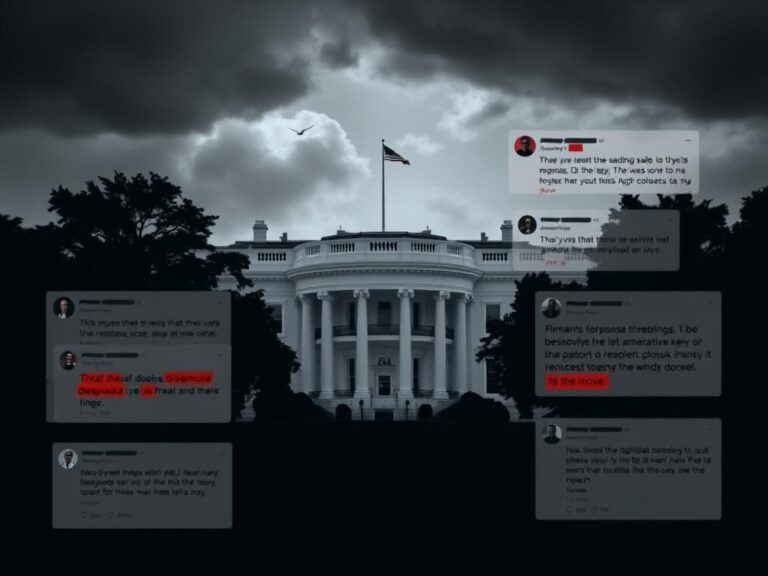Flick International Dark and foreboding social media feed with threatening graphics