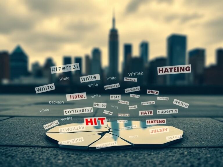 Flick International Blurred urban landscape of New York City symbolizing cultural division