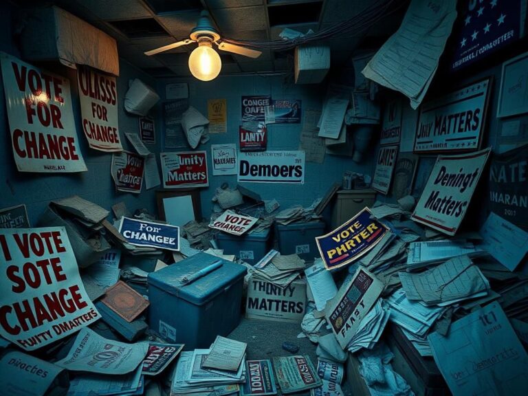 Flick International Cluttered basement symbolizing the disarray within the Democratic Party