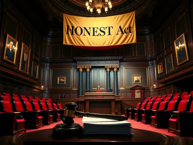 Flick International Empty Senate chamber with podium symbolizing political discourse