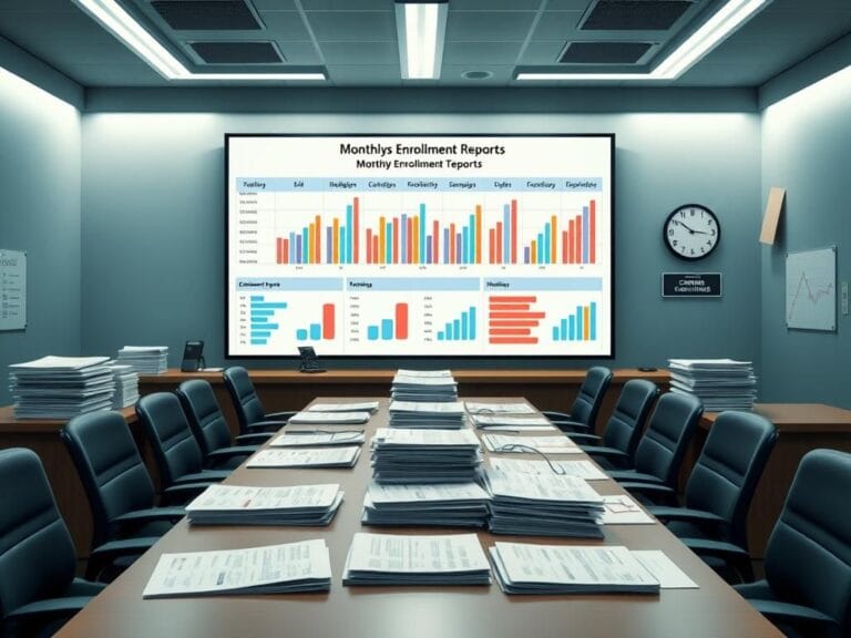 Flick International Government office environment focused on healthcare administration with Medicaid verification documents