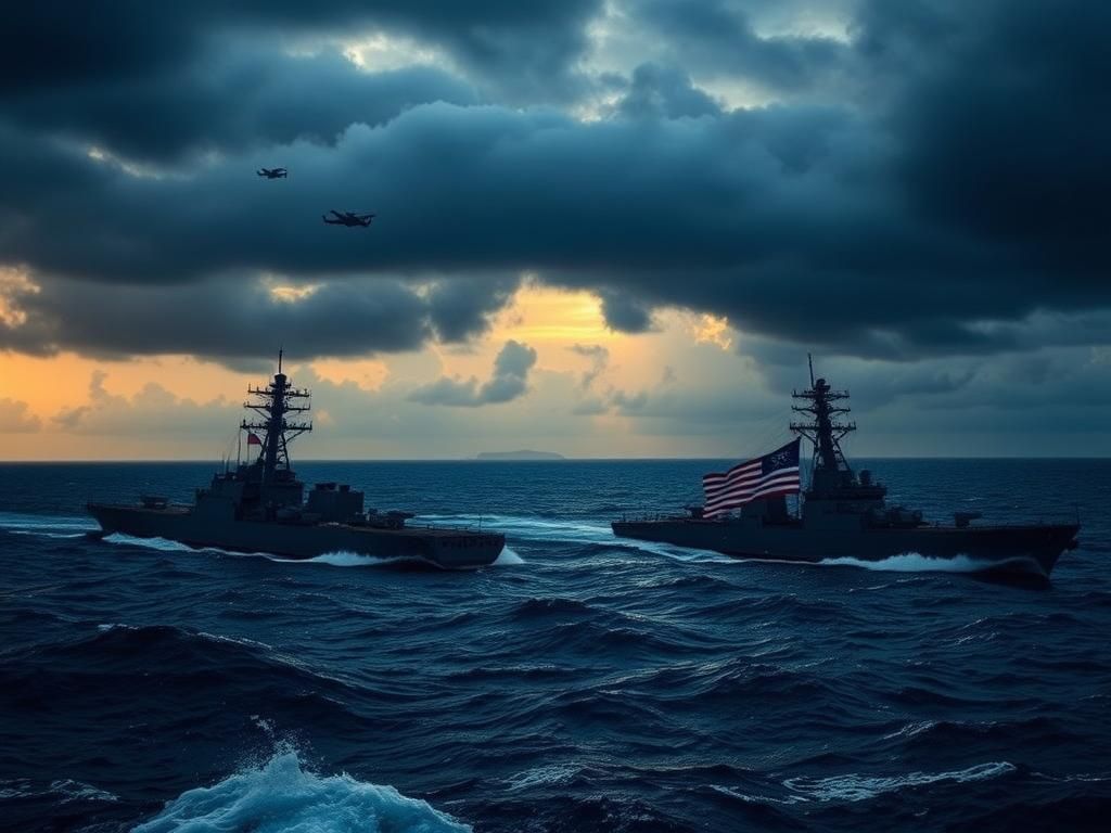 Flick International U.S. warships patrolling turbulent waters near Venezuela