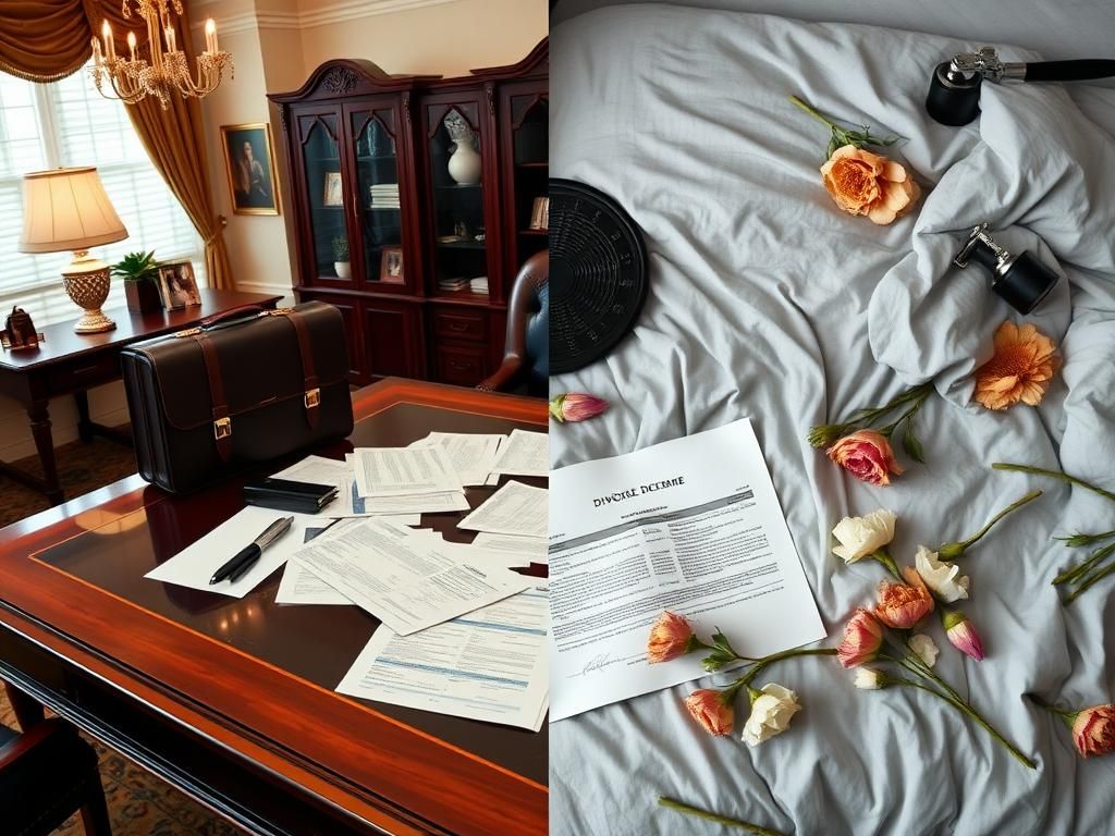 Flick International Split image contrasting luxury and chaos in Jay Cutler and Kristin Cavallari's divorce