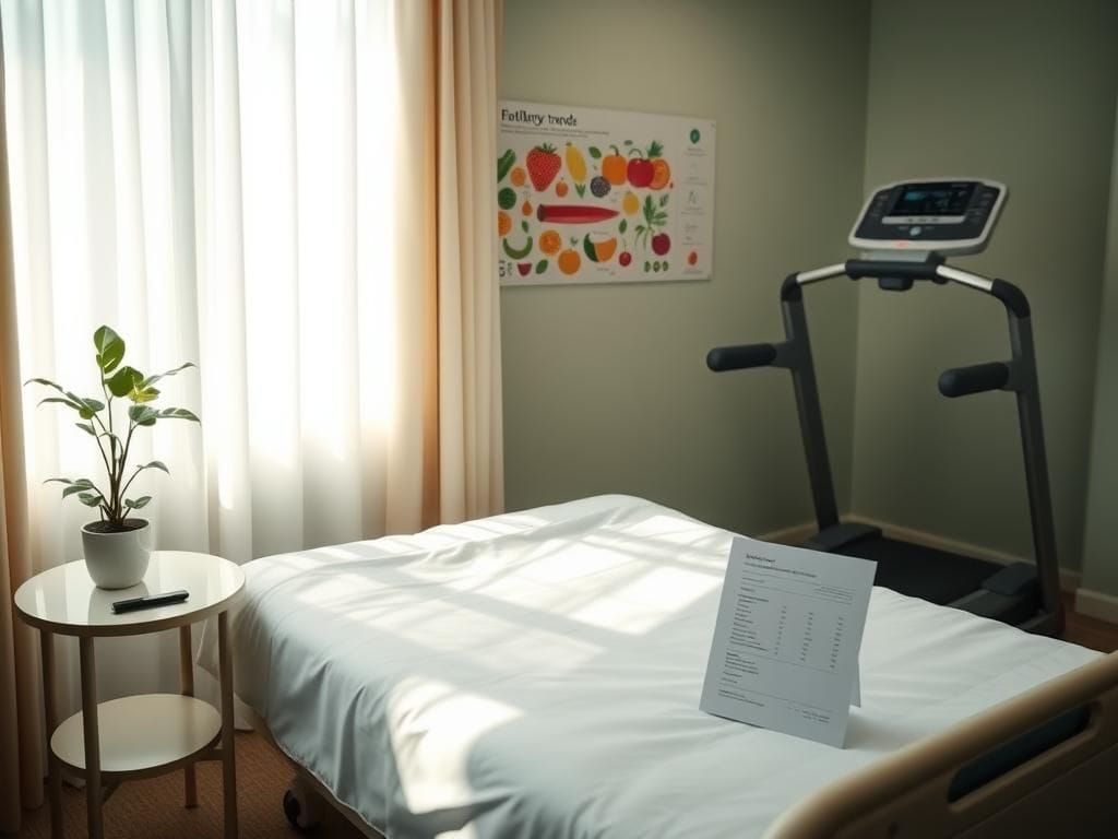 Flick International Tranquil hospital room with natural light and health-focused decor
