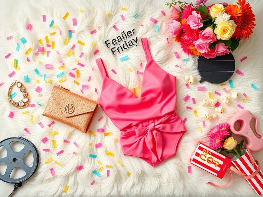 Flick International Stylish outfit inspired by Jamie Lee Curtis for the 'Freakier Friday' premiere featuring vibrant colors and chic accessories.