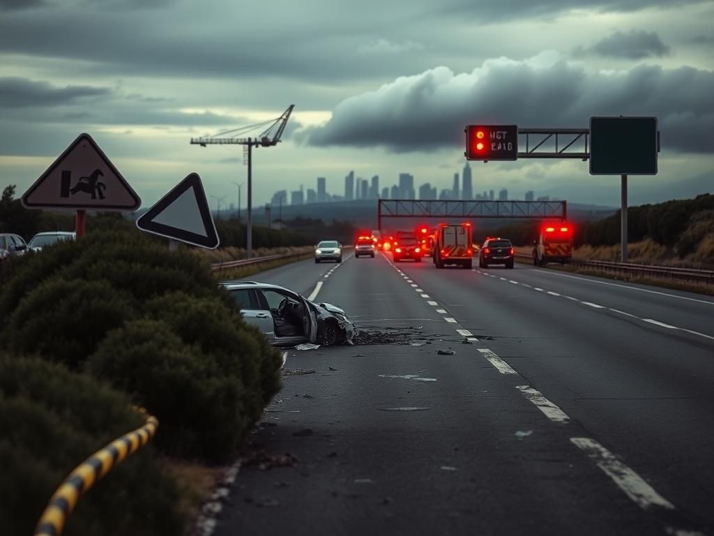 Flick International Aftermath of a devastating highway crash in California