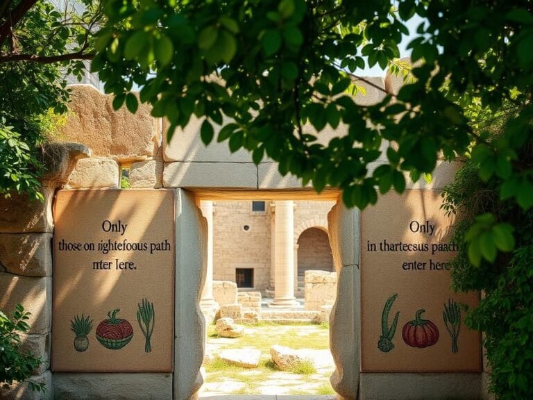 Flick International Close-up view of the weathered stone entrance to a fifth-century Christian church in ancient Olympus, Turkey