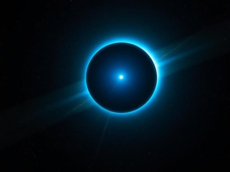 Flick International Large spherical interstellar object 3I/ATLAS emitting a radiant glow in outer space