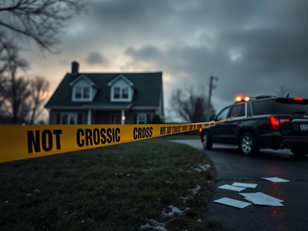 Flick International Dramatic scene of John Bolton's Maryland home with federal agents present