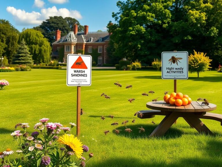 Flick International A summer afternoon view of the Sandringham estate with blooming flowers and a Victorian manor.