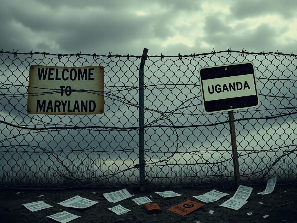 Flick International A chain-link fence with barbed wire symbolizing immigration struggles