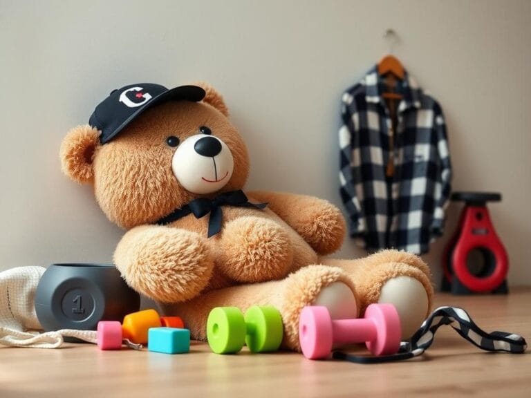 Flick International Plush teddy bear in a black baseball cap symbolizing Jelly Roll's playful transformation