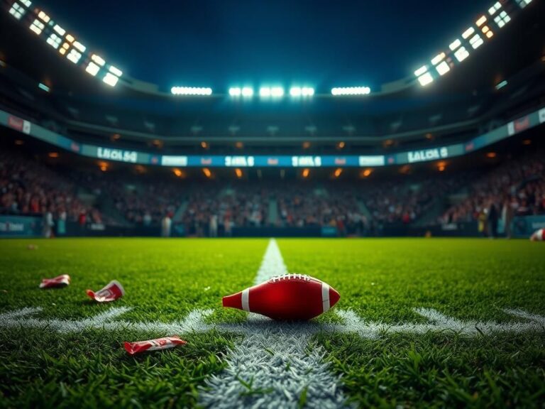 Flick International Adult toy on a football field during a nighttime preseason game