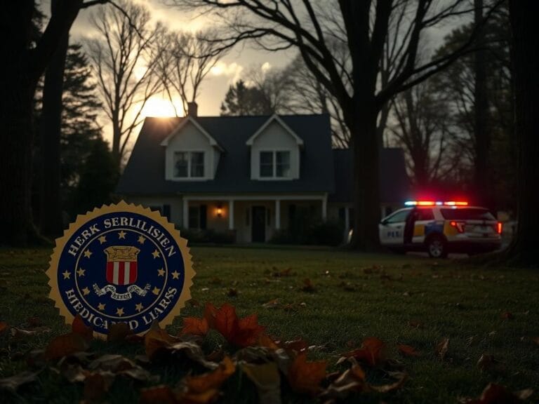 Flick International Suburban home in Bethesda, Maryland with an FBI seal during a classified documents investigation