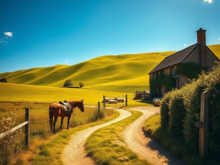Flick International Majestic horse grazing in the peaceful English countryside