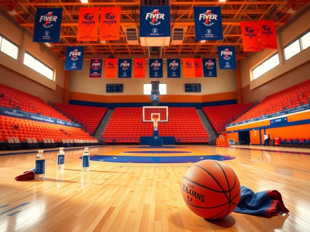 Flick International Caitlin Clark participating in a shootaround with a basketball on the court