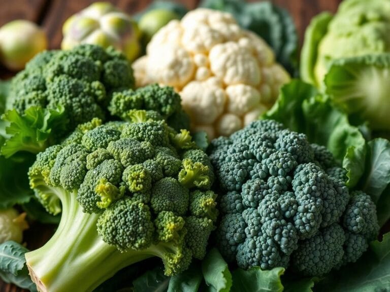 Flick International Fresh and vibrant close-up of cruciferous vegetables including broccoli, kale, and cauliflower