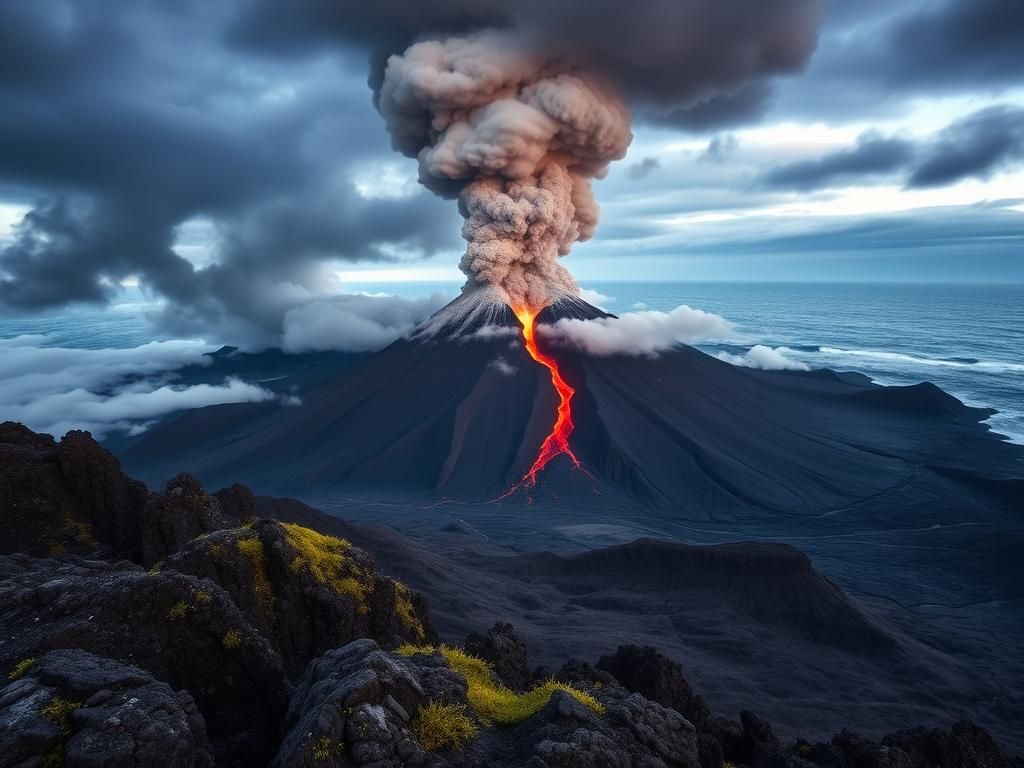 Flick International Eruption of the Krasheninnikov volcano on the Kamchatka Peninsula